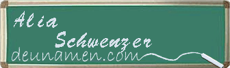 Alia Schwenzer Visitenkarte